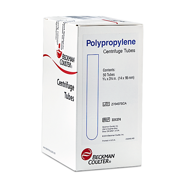 331374-14 mL Polypropylene Tube, 14 x 95mm - 50Pk_1